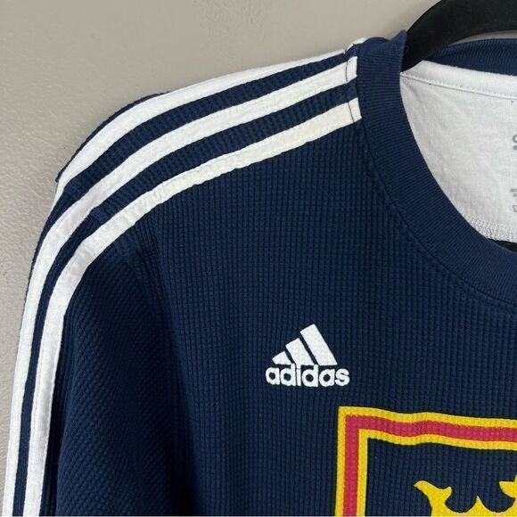 Adidas Mens Real Salt Lake Soccer Climalite Ultimate Tee Medium Long Sleeve Blue - Picture 7 of 12